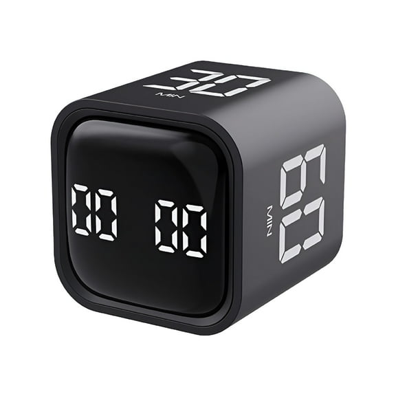 GJX 2026 New Timer-Rotating Pomodoro Timer 5, 25, 10 50 Minutes Preset, Desk Productivity Timer W/Gravity Sensor, Cube Timer, for Work, Study, Back to School, Kitchen, One Size