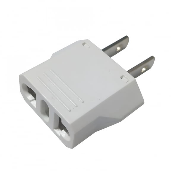 GJX 2026 New Travel Adapter Plug 2 Pack of White European to American Plug Adapters Europe Asia to Us Converter,For Travel,International Use,Business Trips,Vacation,Electronics Charging