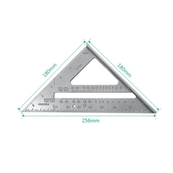 GJX 2026 New Triangle Rule 90 Degree Thickening Angle Rule Aluminum Alloy Carpenter Measurement Square Ruler for Woodworking, Carpentry, Construction, Diy