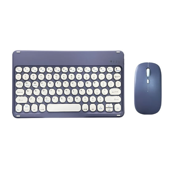 GJX 2026 New Ultra Slim Retro Bluetooth Keyboard and Mouse Combo,Compact Rechargeable Wireless Keyboard and Mouse ,Mini,Air,Pro,Iphone,Windows,Android Tablet,Smartphone(Pink)