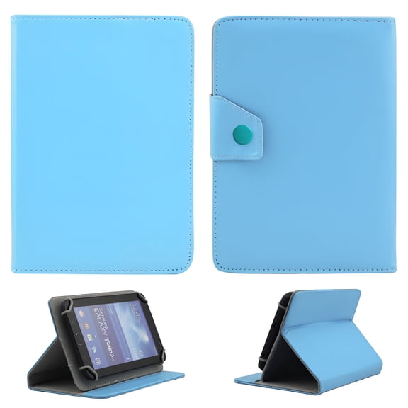 GJX 2026 New Universal Case for 10 Inch Tablet,Folio Leather Case with Stand for 10 Inch Tablets,Cyan for Work,Travel,School,Home Use,Tablet Protection,Media Viewing,On-The-Go Use