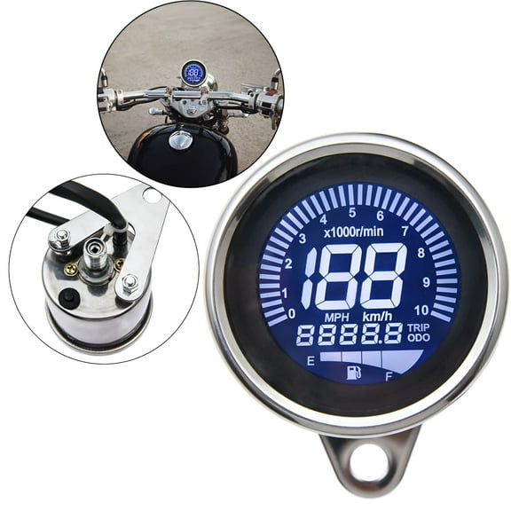 GJX 2026 New Universal Digital Motorcycle Speedometer 2.5 Inch Lcd Odometer Tachometer for Motorcycle Scooter Atv 12V