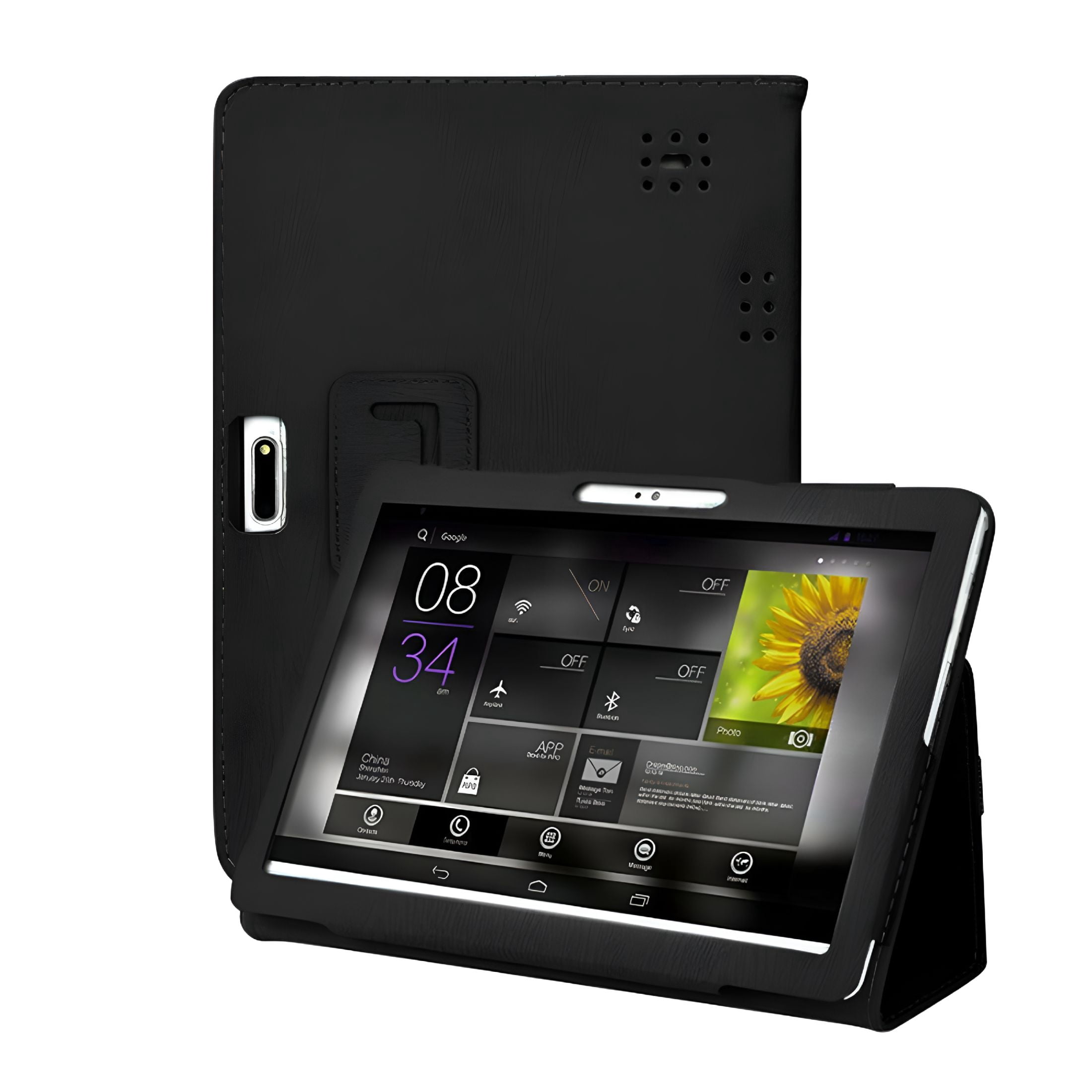 HBMYN 10.1 Inch Android Tablet Case, Durable Synthetic Leather ...