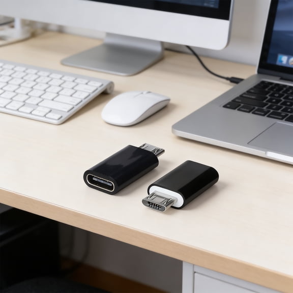 GJX 2026 New Usb C Female to Micro Usb Male Adapter, Micro Usb Adaptor, Micro Usb to Usb C Adapter Fast Charger Power Cable Plug Strip Extender, for Data Transfer and Charge