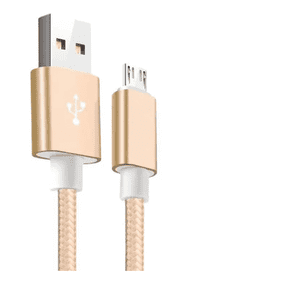 GJX 2026 New Usb Cable Nylon Braided Android Charger Cable Super Fast Micro Usb Cable with Data Transfer Capability for Home Office Car Travel Gold 9Ft