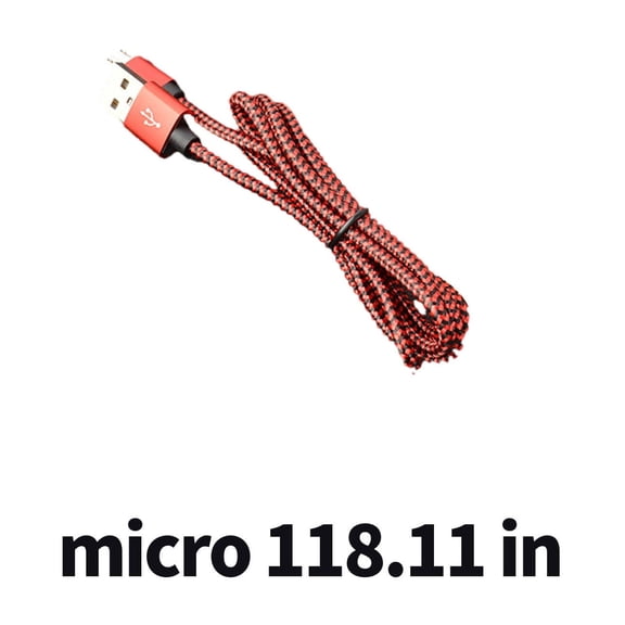 GJX 2026 New Usb Cable Reliable Micro Usb Cable Swift Advanced Android Charger Cable Red 9Ft for Charging Data Transfer Phone Syncing Tablet Use Home Office Setup Car Charging
