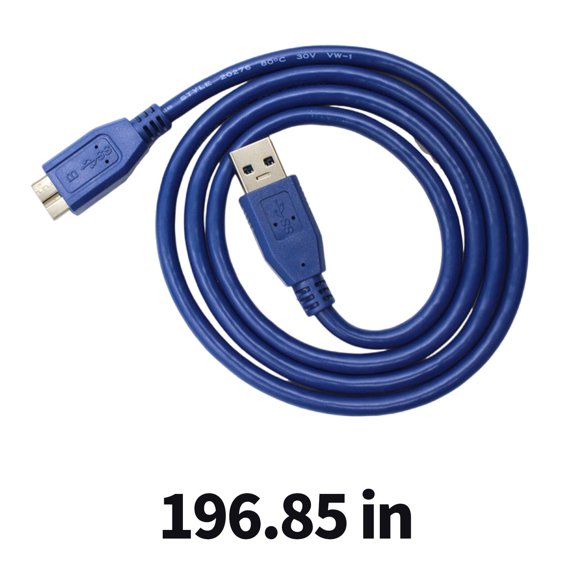 GJX 2026 New Usb Cable Wide Compatibility Usb 3.0 Cable Anti-Interference Resistant to Wear Usb 3.0 Extension Cable Blue 16Ft for Data Transfer Device Connection Gaming Setup Home Office Outdoor Use.
