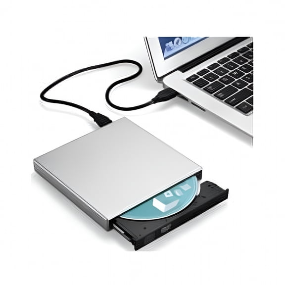 GJX 2026 New Usb Cd-Dvd-Rw Reader/Writer for Pc External Portable Connection(Silver),For Home Use,Office,Data Transfer,Media Playback,Backup,Laptop,Desktop