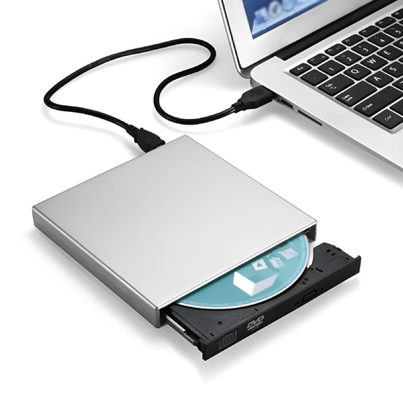 GJX 2026 New Usb External Cd-Rw Burner Dvd/Cd Reader Player Optical Drive for Laptop Computer for Data Backup,Media Playback,File Transfer,Software Installation,Entertainment