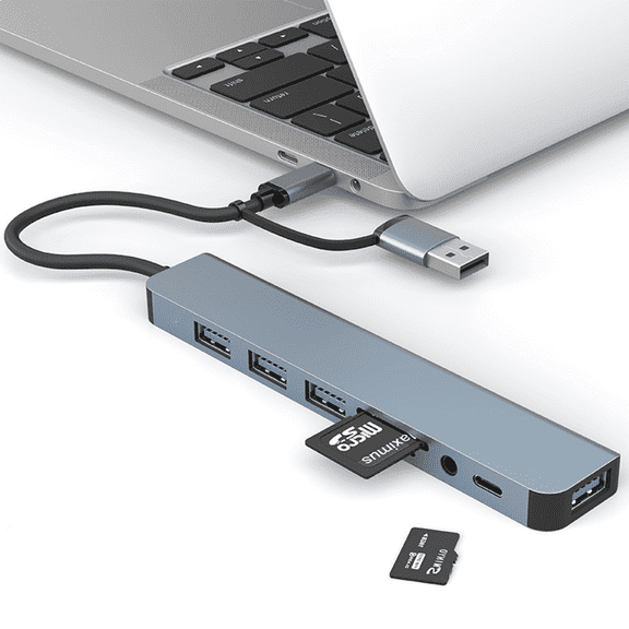 GJX 2026 New Usb Hub for Laptop Versatile Connectivity Multi-Functional Docking Station Space-Saving Design High-Speed Laptop Expansion Hub