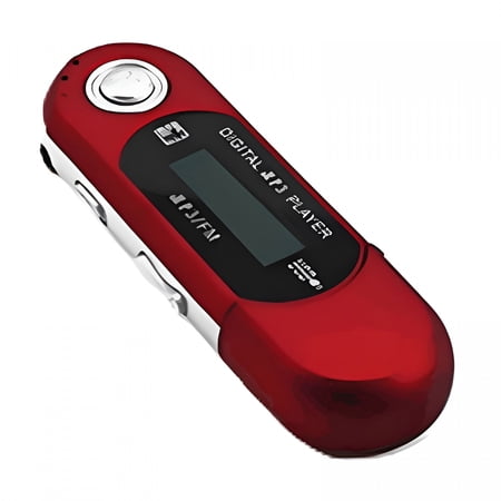 GJX 2026 New Usb Mp3 Player Portable Music Player Digital Lcd Screen 8G Storage Fm Radio for Travel,Workout,Home,Office (Red)
