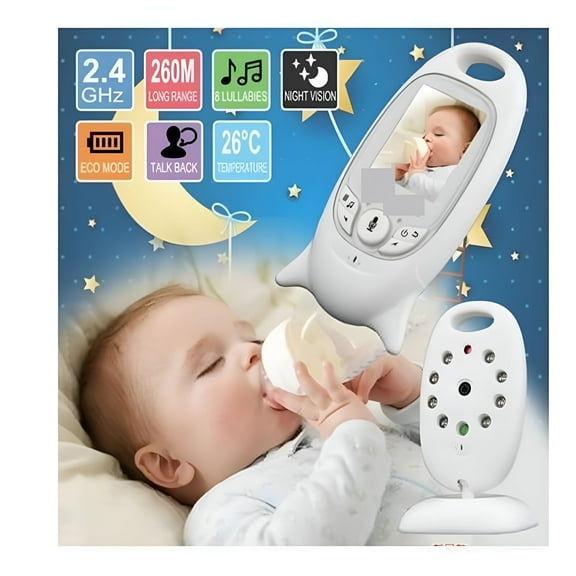 GJX 2026 New Video Baby Monitor with 2"Lcd Screen,1080P Hd Camera,Night Vision,Motion&Sound Detection,2-Way Audio Talk,Temperature Monitoring,Vox Mode,Lullabies,Wireless 2.4Ghz for Baby&Elderly