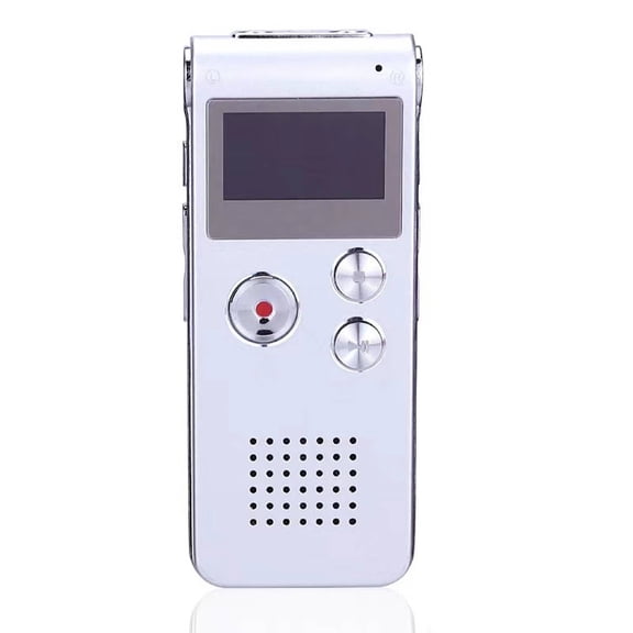GJX 2026 New Voice Recorder Voice-Controlled Functionality Listening Devices for Spying Long-Lasting Standby Voice Recorder with Playback Silvery