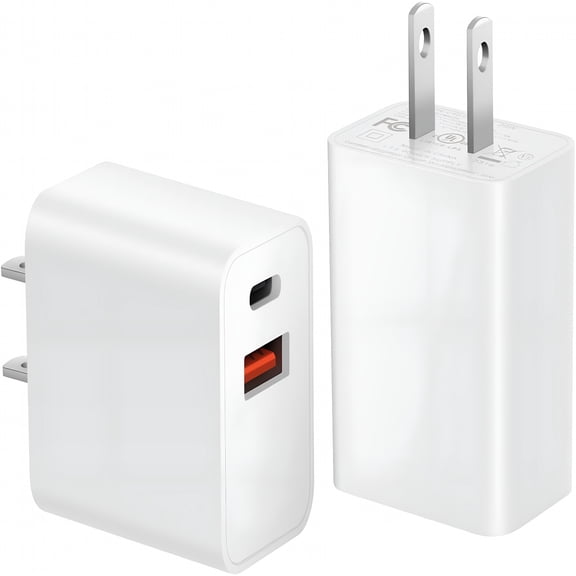 GJX 2026 New Watch Charger,Dual Port Fast Charging Block Cube Box Brick Plug Adapter Compatible with New Watch Se Series 8 7 6 5,14 Pro Max,2Pack White