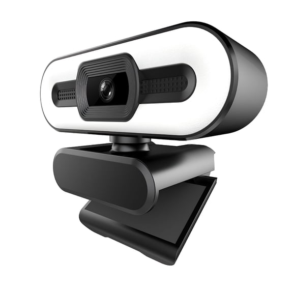 GJX 2026 New Webcam for Streaming and Laptop Adjustable Ring Light Focus Microphone Usb Computer Camera Plug and Play for Pc Desktop Laptop Video 1080P