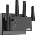 thumbnail image 1 of GJX 2026 New Wifi Extender with 4 Antennas 1200Mbps-Dual Band 5Ghz/2.4Ghz,Wifi Extender Signal Booster with 3 Modes Support,Wifi Repeater with 12880 Sq.Ft 105 Devices,Easy Set Up for Home, 1 of 7