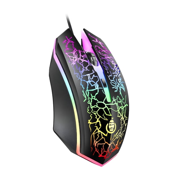 GJX 2026 New Wired Gaming-800-1600Dpi 7-Color Breathing Backlit Ergonomic,Suitable for Desktop Computers and Laptops Gaming Mice Computer Mice for Gaming,Work,Office,Desktop Use,Laptop Use