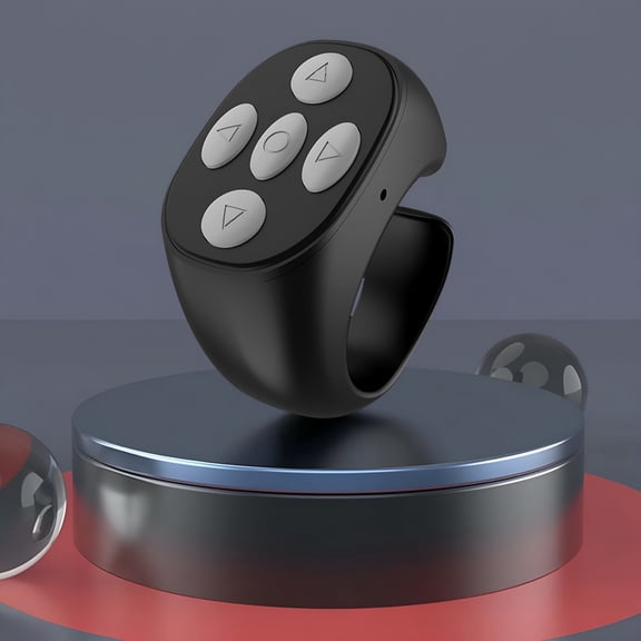 GJX 2026 New Wireless Bluetooth Finger Ring Remote Control | Selfie Shutter&Video Scroller | Suitable for Ios/Android | Page Turner for Ebooks | 10M Range | 48H Battery Life