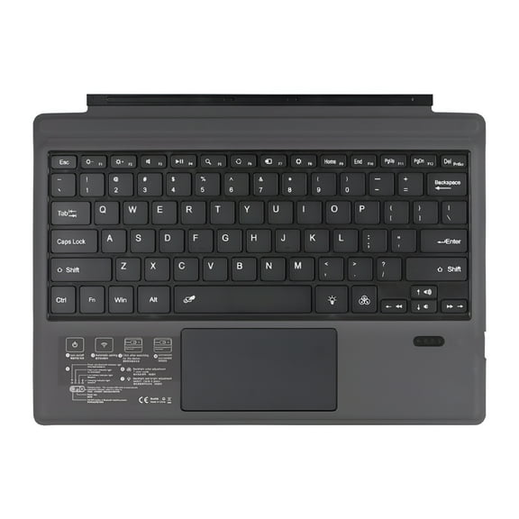 GJX 2026 New Wireless Bluetooth Keyboard Portable Ultra-Thin Backlight Tablet Keyboard with Large Size Touchpad for Home,Office,Travel,Study,Gaming