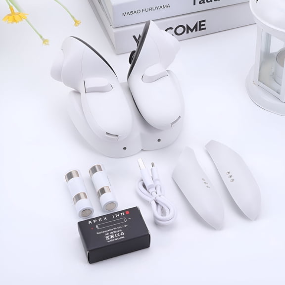 GJX 2026 New Wireless Charging Dock with 2 Rechargeable Battery for Controllers for Gaming,Home,Office,Entertainment Room