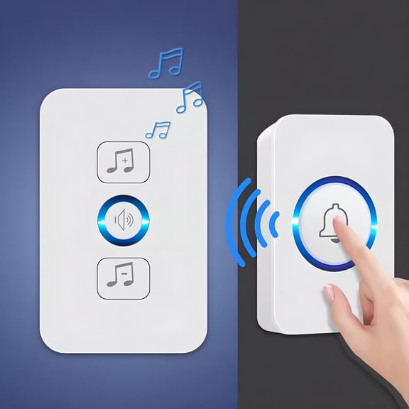 GJX 2026 New Wireless Chime Home Doorbell Intelligent 61 Songs Smart Doorbell Alarm Beeper for Home,Office,Apartment,Shop