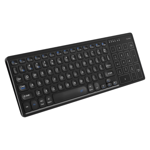 GJX 2026 New Wireless Dual-Mode Keyboard Wireless Connection Ergonomic Design with Touchpad Wide Compatibility for Office,Home,Travel,Media Control