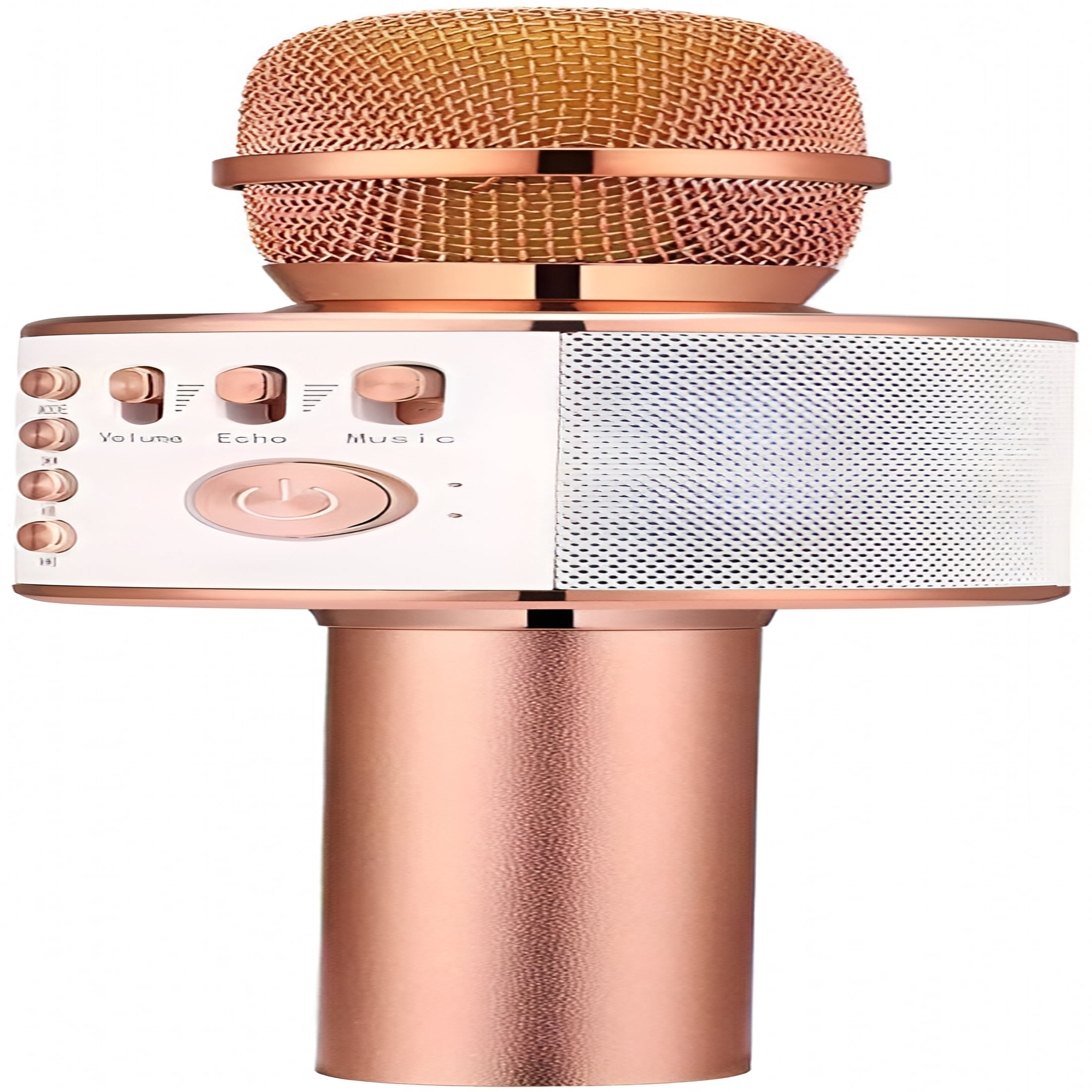 GJX 2026 New Wireless Karaoke Microphone,3-In-1 Portable Handheld Karaoke Mic Speaker Machine Home Party Birthday for All Smartphones Pc(Q37 Rose Gold)