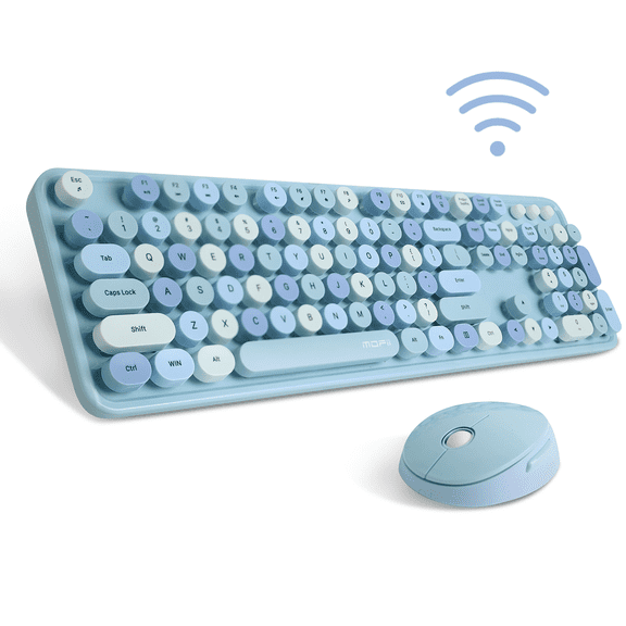 GJX 2026 New Wireless Keyboard and Mouse Combo,Sweet Cute Style,2.4Ghz Usb Ergonomic Keyboard,Compact Mouse for Computer,Laptop,Pc Desktops,Mac for Home,Office,Study,Dorm,Travel