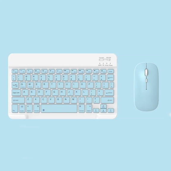 GJX 2026 New Wireless Keyboard and Mouse Universal Compatibility Keyboard and Mouse Wireless No More Connection Drops Keyboard and Mouse Blue for Laptops Desktops Tablets Home Offices Workstations