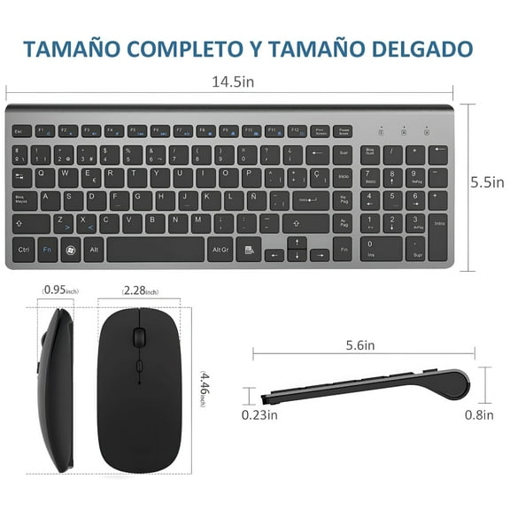 GJX 2026 New Wireless Keyboard and Mouse Ultra Slim Combo 2.4G Silent Compact Scissor Key Keyboard Set for Pc Laptop Tv Box