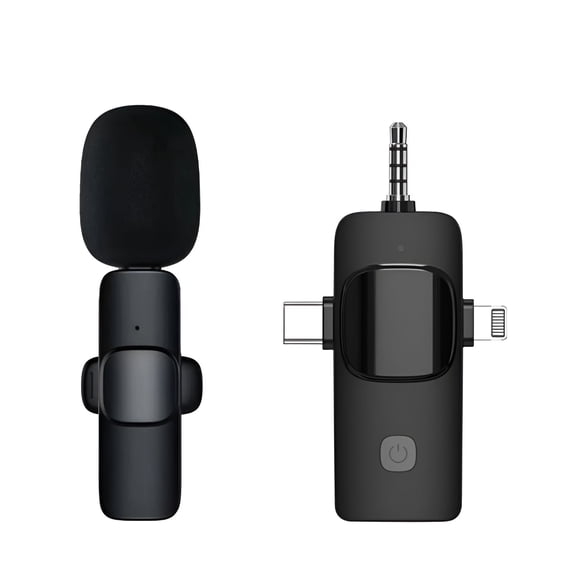 GJX 2026 New Wireless Lavalier Microphone,Easy Operation Wireless Microphones,High Compatibility Microfonos Inalambricos Professional,For Vlog,Interview,Style3,One to One