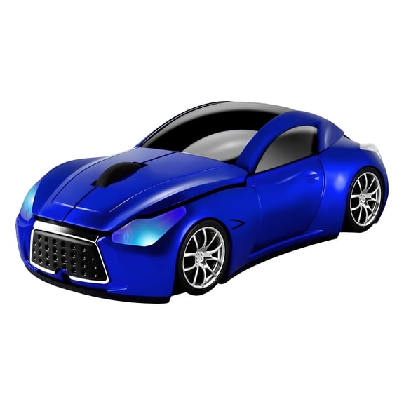 GJX 2026 New Wireless Mouse,2.4Ghz Car Shape Mouse,Optical Cordless Mice with Usb Receiver for Pc Laptop Computer,Blue for Gaming,Office,Work,Study,Browsing,Travel