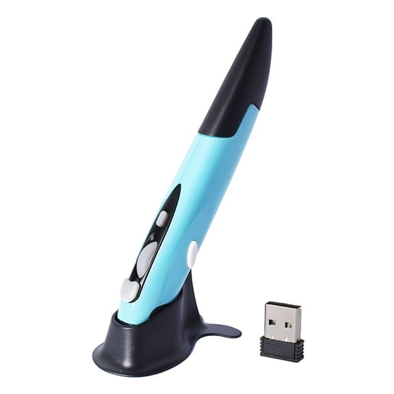 GJX 2026 New Wireless Optical Pocket Pen Mouse, 2.4G Usb Wireless Optical Pen Mouse 800/1200/1600 Dpi Adjustable Handwriting Mini Air Mouse for Pc Laptop Notebook Computer