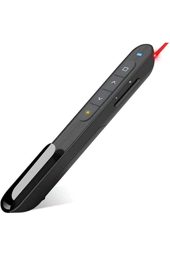 2026 New Wireless Presenter, Hyperlink Volume Control Presentation Clicker Rf 2.4Ghz Usb Powerpoint Clicker Presentation Remote Control Pointer Slide Advancer (Black)