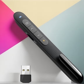 GJX 2026 New Wireless Presenter, Hyperlink Volume Control Presentation Clicker Rf 2.4Ghz Usb Powerpoint Clicker Presentation Remote Control Pointer Slide Advancer