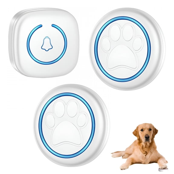 GJX 2026 New Wireless Puppy Doorbell,Smart Dog Door Bell for Potty Training,Dog Bells to Go Outside/Potty with 2 Dog Buttons,For Home,Apartment,Backyard