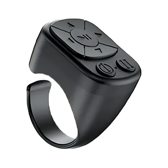 GJX 2026 New Wireless Remote Control,Fingertip Scrolling Ring for Smartphones,Page Turner,Rechargeable Wireless Controller for Presentation,Reading,Office,Teaching (Black)