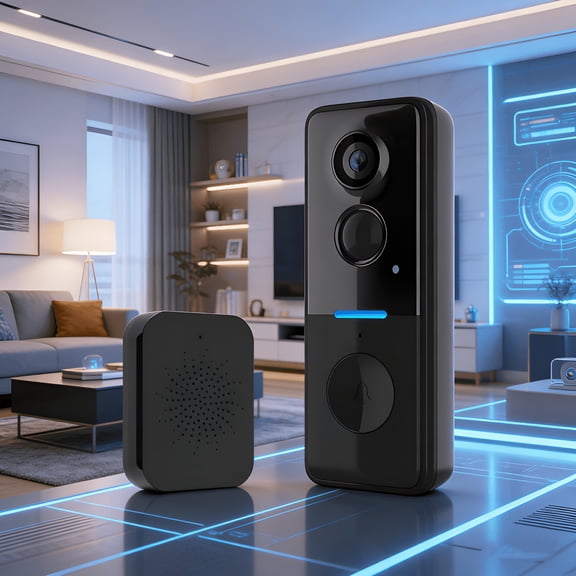 GJX 2026 New Wireless Smart Doorbell Camera with Hd 1Mp,Two-Way Audio,24/7 Motion Detection,Night Vision&Ip65 Waterproof,Remote Real-Time Monitoring for Home Security