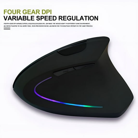 GJX 2026 New Wireless Vertical Gaming Mouse Optical Ergonomic Mice 1600Dpi Gamer Mouse for Gaming,Pc Gaming,Esports,Long Gaming Sessions,Ergonomic Use,Office Work,Comfortable Grip