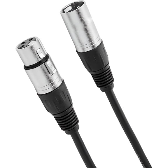 GJX 2026 New Xlr Microphone Cable for Recording Studio Speaker,Pa System,All Copper Conductors,10 Ft,Black for Home Studio,Live Performance,Podcasting,Dj Setup,Music Production