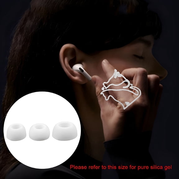 GJX 2026 New for Airpods Pro Silicone Memory Foam Ear Tips Replacement Earphone Cover for Workout,Travel,Home,Office
