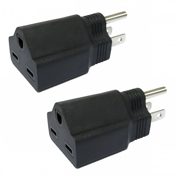 GJX 240V to 120V Adapter,15A 240V 6-15P Male to 5-15P Male Electrical Plug,2 Pieces Pack