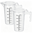 Chemical Mixing Containers GJX 250Ml Plastic Graduated Beaker,2 Pack 9Oz Plastic Measuring Cup ...