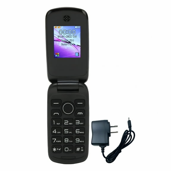 GJX 2G Flip Phone Dual SIM 1200mAh Dual SIM Flip Phone 1.77in Color Display Screen Cell Phone 100-240V US Plug