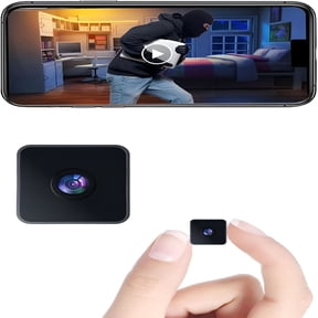 GJX 2K Mini Hidden HD Cameras Wireless WiFi Camera for Home Security - Night Vision,Motion Detection,Built-in Battery,App Control (iOS & Android) - Ideal Indoor Nanny,Pet & Dog Camera