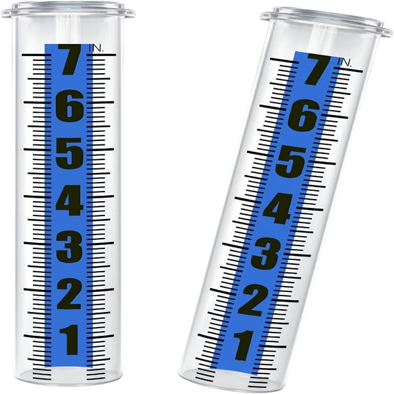 GJX 2P Plastic Rain Gauge Replacement Tube,7"Capacity Rain Gauge Outdoor Freeze Proof with Accurate Rainfall Measurement and Crack Resistant for Home,Garden,Yard