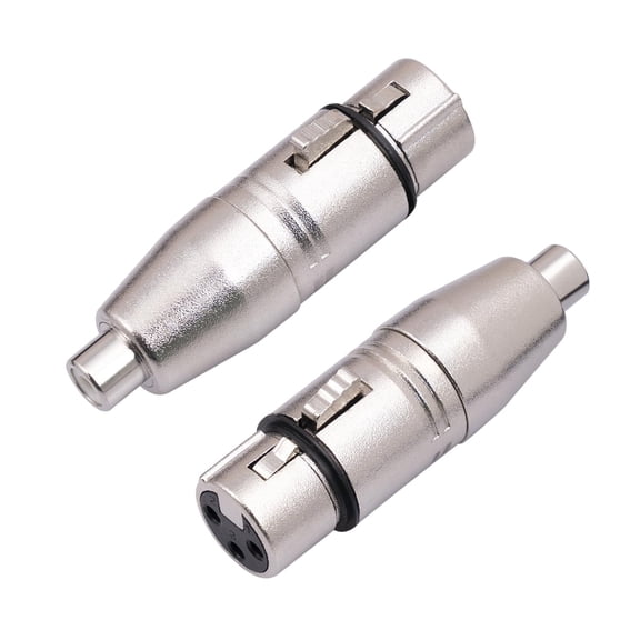GJX 2Pack Xlr Female to Rca Female Adapter Converter, Gender Changer Audio Coupler Connectors for Mixer, Recorder, Amplifier