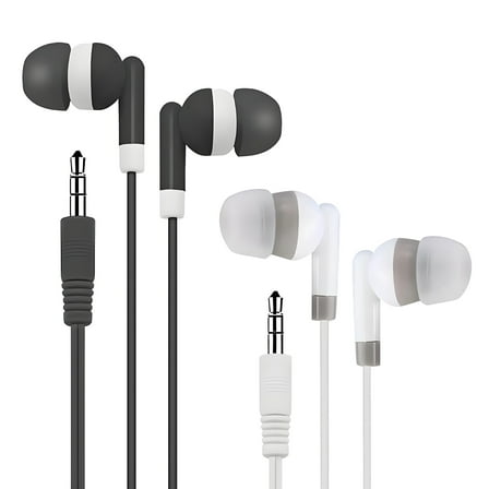 GJX 2Pcs 3.5mm Headphones,No Microphone Wired Ear Buds,Pure Music In-Ear Earphones,Universal 3.5mm Plug Headphones for Phone Tablet