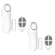 GJX 2Pcs ABS Alarm System, Peel and Stick Installation, Hassle-Free and Rapid Window Alarms, For Smart Home System Integration 0.4 x 0.07 x 1.18 in Door Alarms for Kids Safety, White