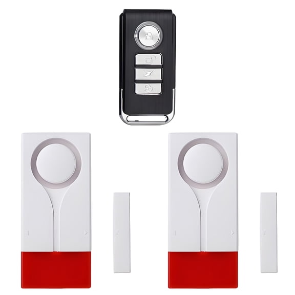 GJX 2Pcs ABS Motion Sensor, Peel and Stick Installation, Effortless and Speedy Window Alarms, For Immediate Entry Detection 0.16 x 0.35 x 0.08 in Door Security, White